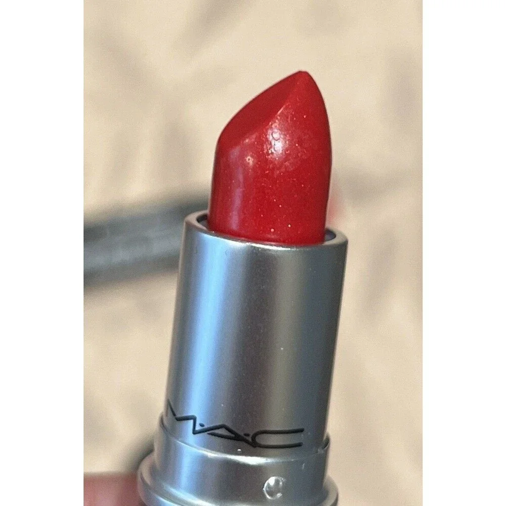 MAC Lustre Lipstick Red Cockney 502 Full Size New in Box